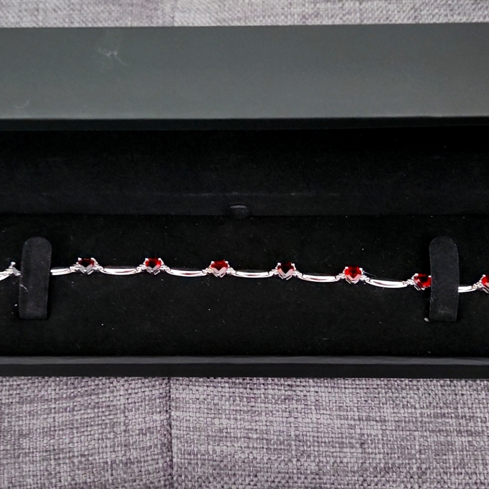 Garnet and Diamond Bracelet